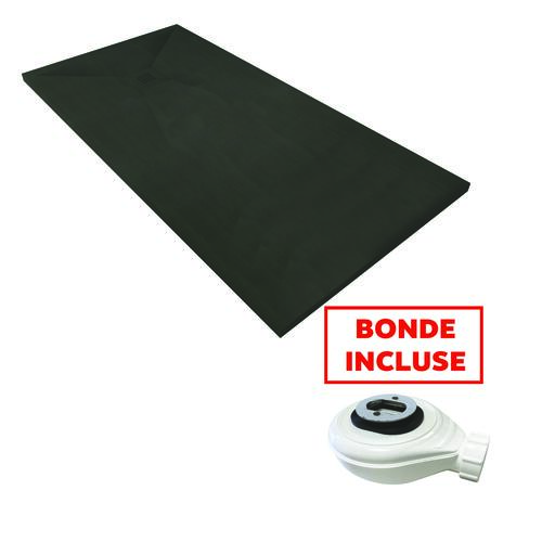 Receveur de douche résine de synthèse Nola Noir 80x180